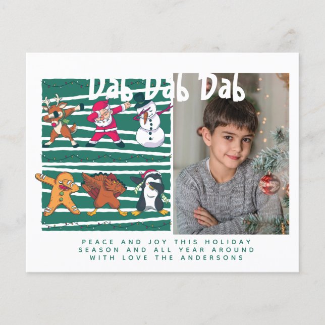 Budget Dabba Foto Jul Inbjudan Brev (Framsida)