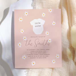 Budget Daisy Flower Boho Lilla Syster Baby Shower