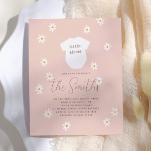 Budget Daisy Flower Boho Lilla Syster Baby Shower
