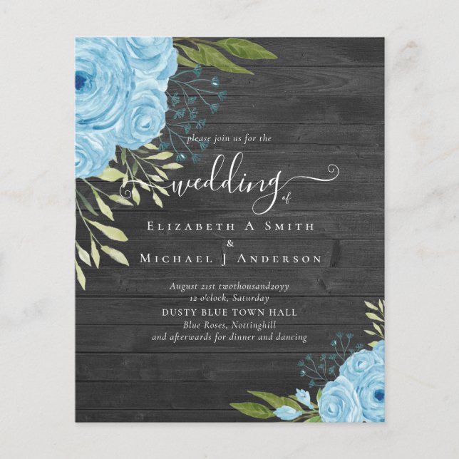 Budget Dambla Blommor Lime Bröllop (Framsida)