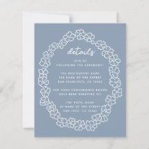 Budget Damblå blomsterkrans Bröllopsdetaljer