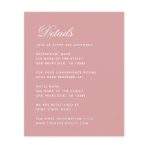 Budget Dammig Rosa Bröllopsdetaljer Enkel Rosa Kor