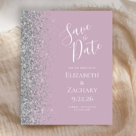 Budget Dammsilkesilverglitter Save the Date
