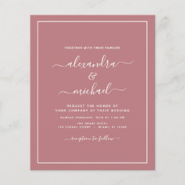 Budget Dammtorrös Bröllop Modern Typografi Flyer