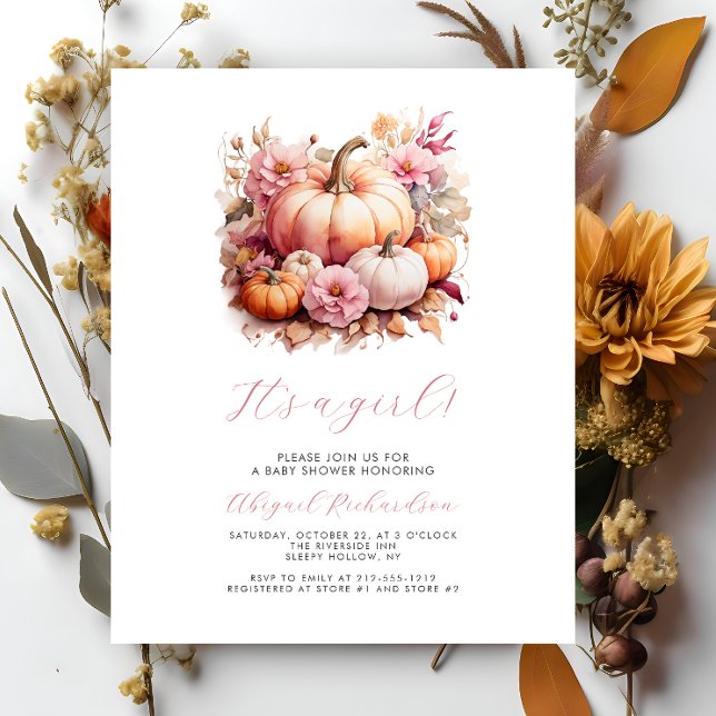 Budget Det är en tjej Rosa pumpor Höst Bebis Showe (Skapare uppladdad)