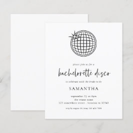 Budget Disco Boll Script Bachelorette Party Inbjud