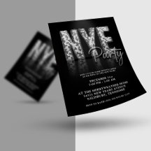Budget Disco Glitter Nyårsafton Party FLYER
