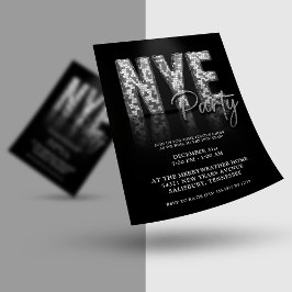 Budget Disco Glitter Nyårsafton Party FLYER