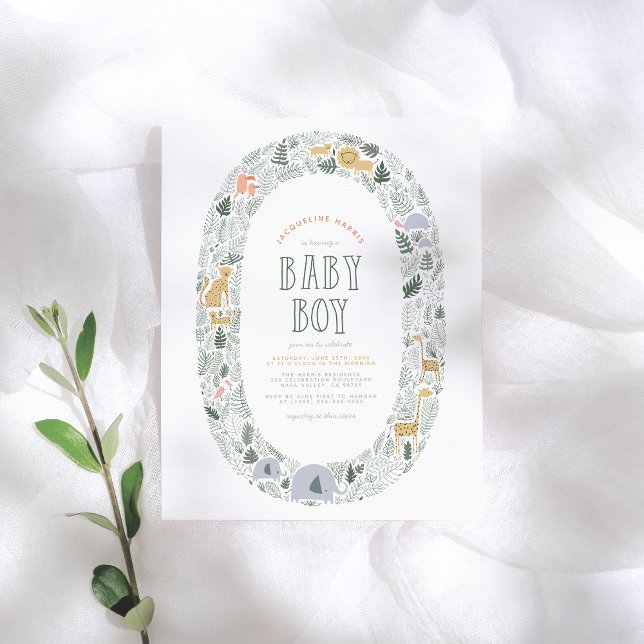 Budget Djungelsafari Djur Baby Pojke Bebis Shower (Skapare uppladdad)