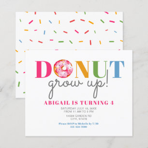 Budget Donut GroUp Cute Birthday sprinkles party