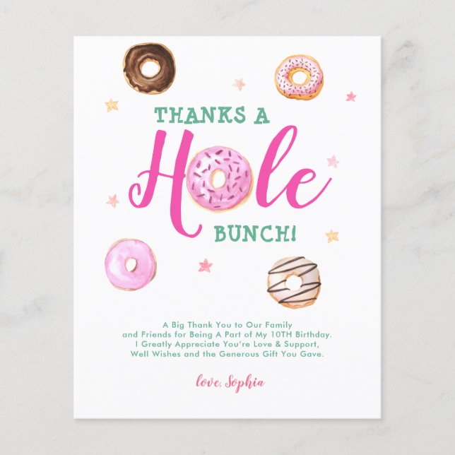 BUDGET Donuts Tack för ett foto till Tacken i Hål (Framsida)