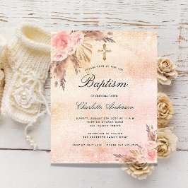 Budget dop blush rosa pampasgräs skrift