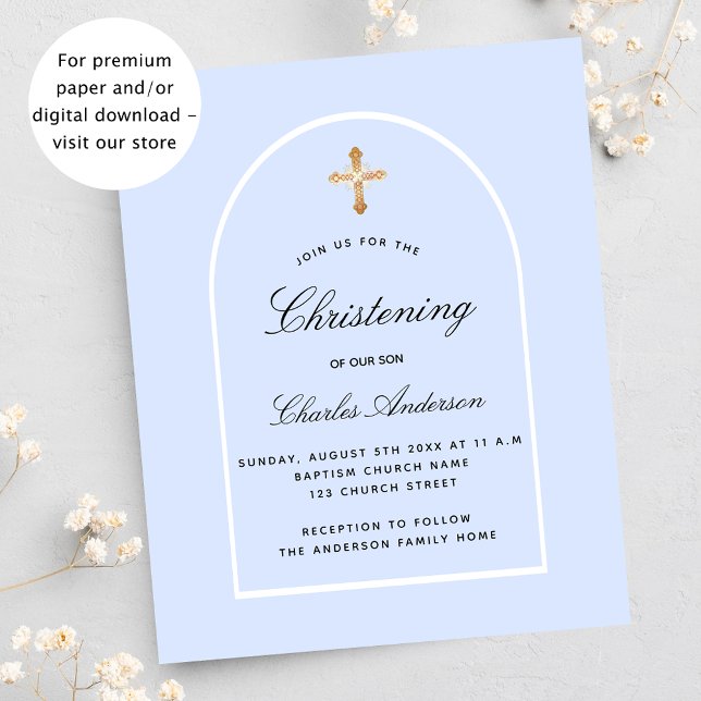 Budget dop ljusblå babypojke båge (Skapare uppladdad)