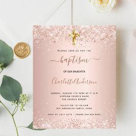 Budget dopning rose gold inbjudan