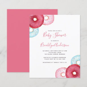BUDGET Doughnut Baby Shower-inbjudan