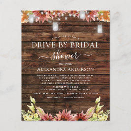 Budget Drive by Bridal Shower Rustik Solrosor