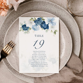Budget Dusty Blue Blommigt Bord 19 Sittplatsdiagra
