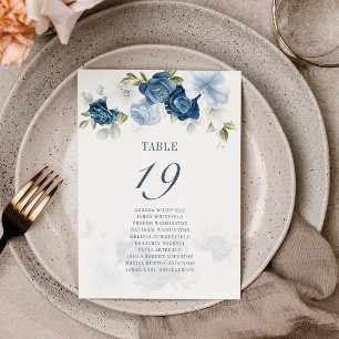 Budget Dusty Blue Blommigt Bord 19 Sittplatsdiagra