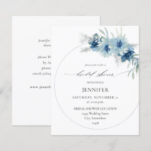 Budget Dusty Blue Boho Blommigt Ring Möhippa B