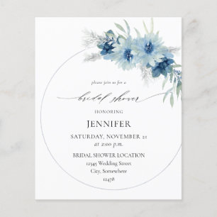 Budget Dusty Blue Boho Blommigt Ring Möhippa B Flygblad