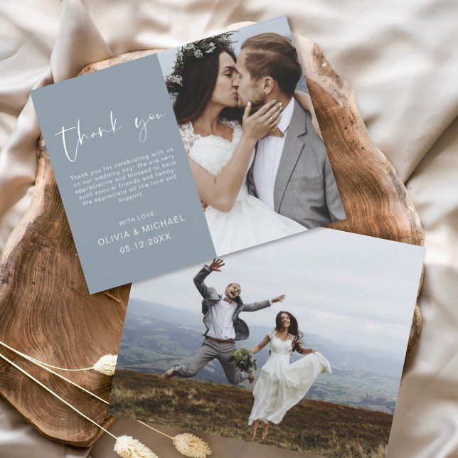 Budget Dusty Blue Bröllop Tack Photo (Skapare uppladdad)