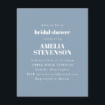 Budget Dusty Blue Minimalist Möhippa Inbjudan<br><div class="desc">Budgetminimalistiskt Inbjudningskort för möhippan i Dusty Blue</div>