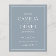 BUDGET Dusty Blue MONOCHROME Bröllop