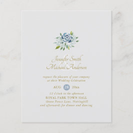 BUDGET Dusty Blue Sage Blommigt Bouquet Bröllop