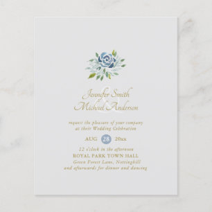 BUDGET Dusty Blue Sage Blommigt Bouquet Bröllop