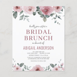 Budget Dusty Ro Blommigt Inbjudningskort för möhip