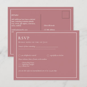 BUDGET Dusty Ro Monochrome OSA Simple Plain Vykort