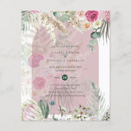 BUDGET Dusty Ro Pampas Grass Bröllop Flygblad
