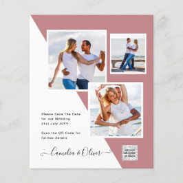 BUDGET Dusty RO Photo Bröllop Spara QR Kod Flygblad