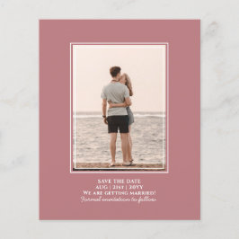 BUDGET Dusty Ro PHOTO Save Date BRÖLLOP Flygblad