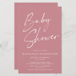 Budget Dusty Ro Simple Script Baby Shower