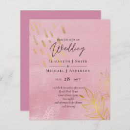 BUDGET Dusty Rosa Guld Bröllop