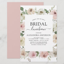 Budget Dusty Rosa Möhippa Luncheon Blommigt