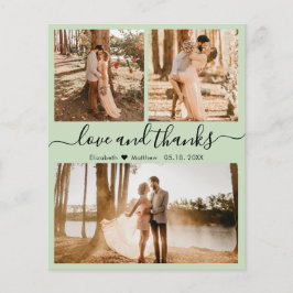 Budget Elegant 3 Photo Collage Bröllop Tack