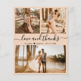 Budget Elegant 3 Photo Collage Bröllop Tack