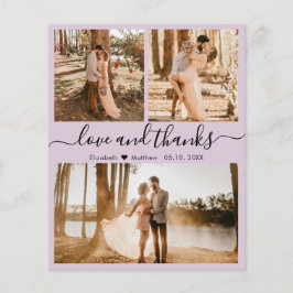Budget Elegant 3 Photo Collage Bröllop Tack