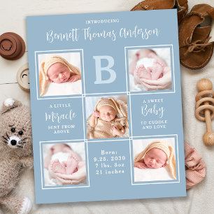 Budget Elegant 5 Photo Collage Pojke Tack