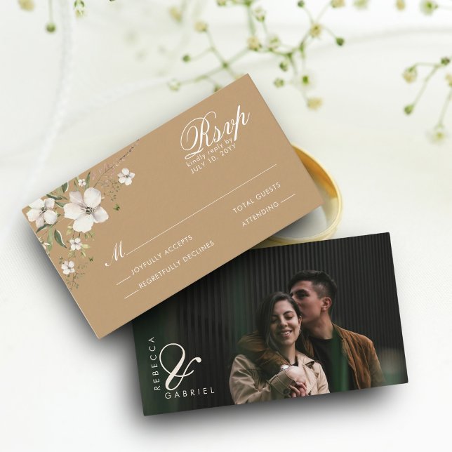 BUDGET Elegant Blomstermotiv i akvarellstil Foto R Tilläggskort (Skapare uppladdad)