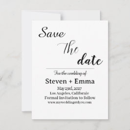 Budget Elegant Boho Bröllop Spara Datum Datumet