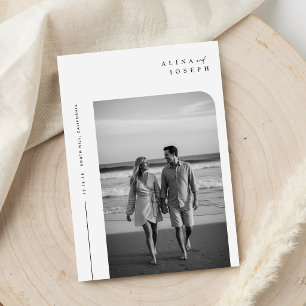 Budget Elegant Boho Foto Bröllopsinbjudningar Inbjudningar