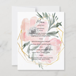 Budget Elegant bröllop MENU. MENU