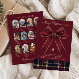 Budget Elegant Classic Plaid What A Year Photo Julkort