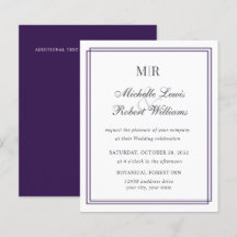 BUDGET Elegant Dubbelkantat Monogram Bröllop