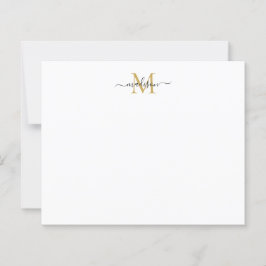 Budget Elegant Feminine Script Monogram Guld