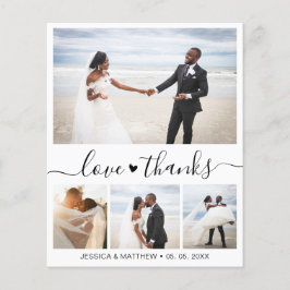 Budget Elegant Foto Bröllop Tackkort