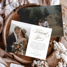 Budget Elegant Guldmanus Skrift Bröllop Tacksamhet